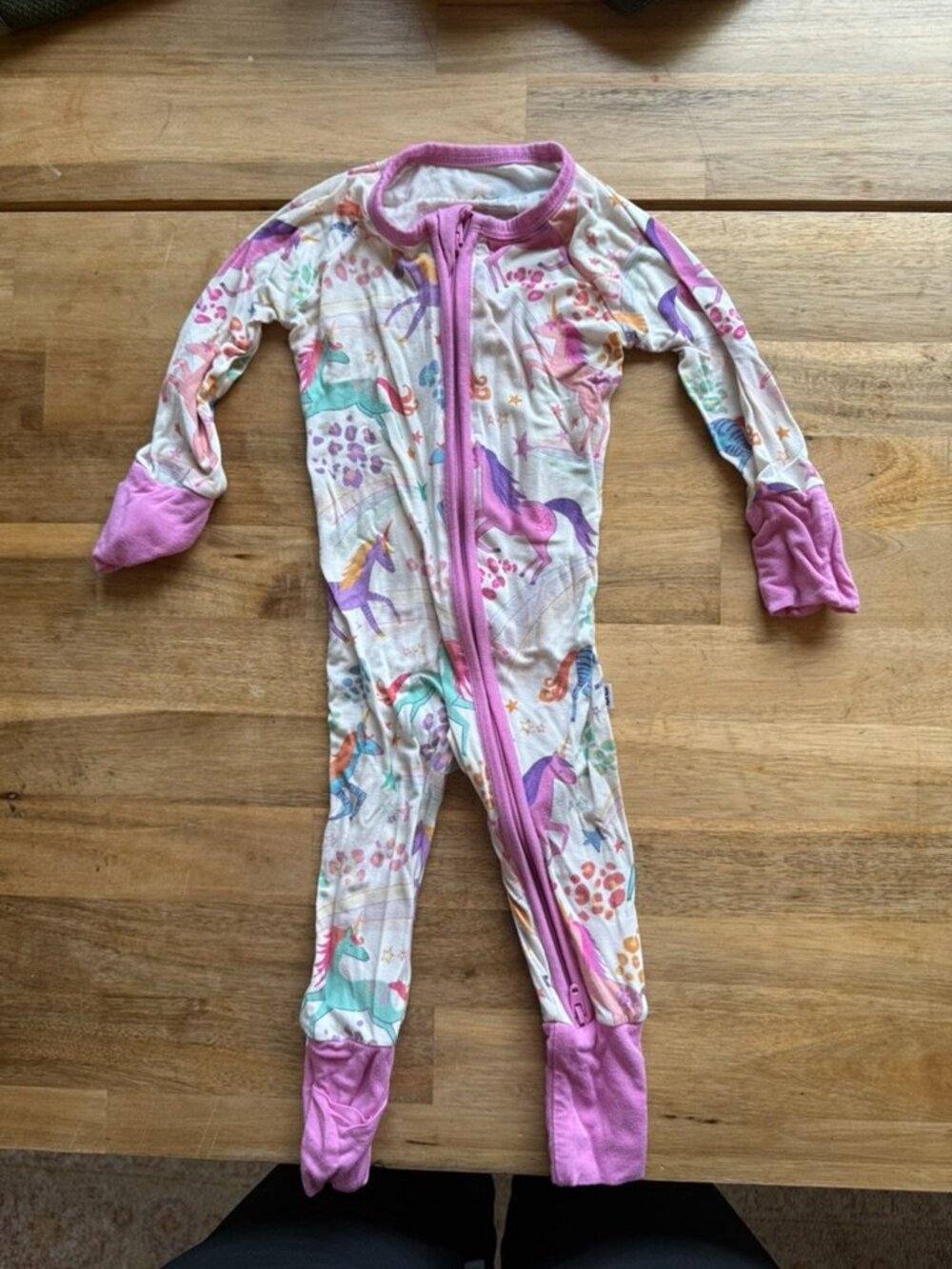 LIttle Sleepies unicorn zippy 0-3 months
